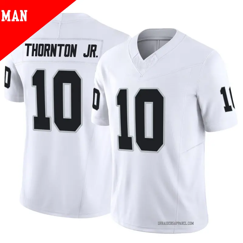 Men's ＃10 Dont'e Thornton Jr. Las Vegas Raiders Limited White Vapor F.U.S.E. Jersey