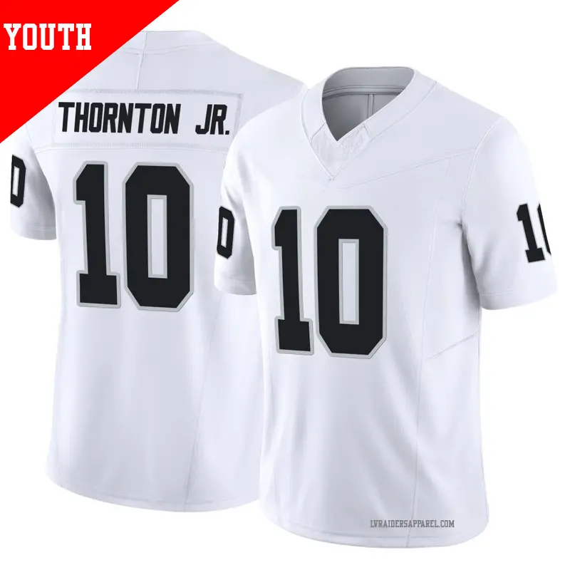 Youth ＃10 Dont'e Thornton Jr. Las Vegas Raiders Limited White Vapor F.U.S.E. Jersey